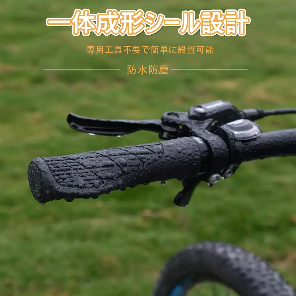 TOAURDA Bicycle Ergonomic Shock Inner Easy To Easy To for Mountain Bikes Grips, Design, Anti-Slip Rubber, Absorbing, 22.2mm Diameter, Durable, Grip,