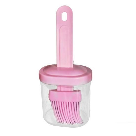Oil Brush Dispenser 2-in-1 High-Temperature Resistant Oil Pot with Brush Cooking Oil Applicator for Frying Baking BBQ And Air Fryer