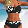 1011 Europejski i amerykański nowy bikini z paskami trójkątna torba podzielony strój kąpielowy nowy