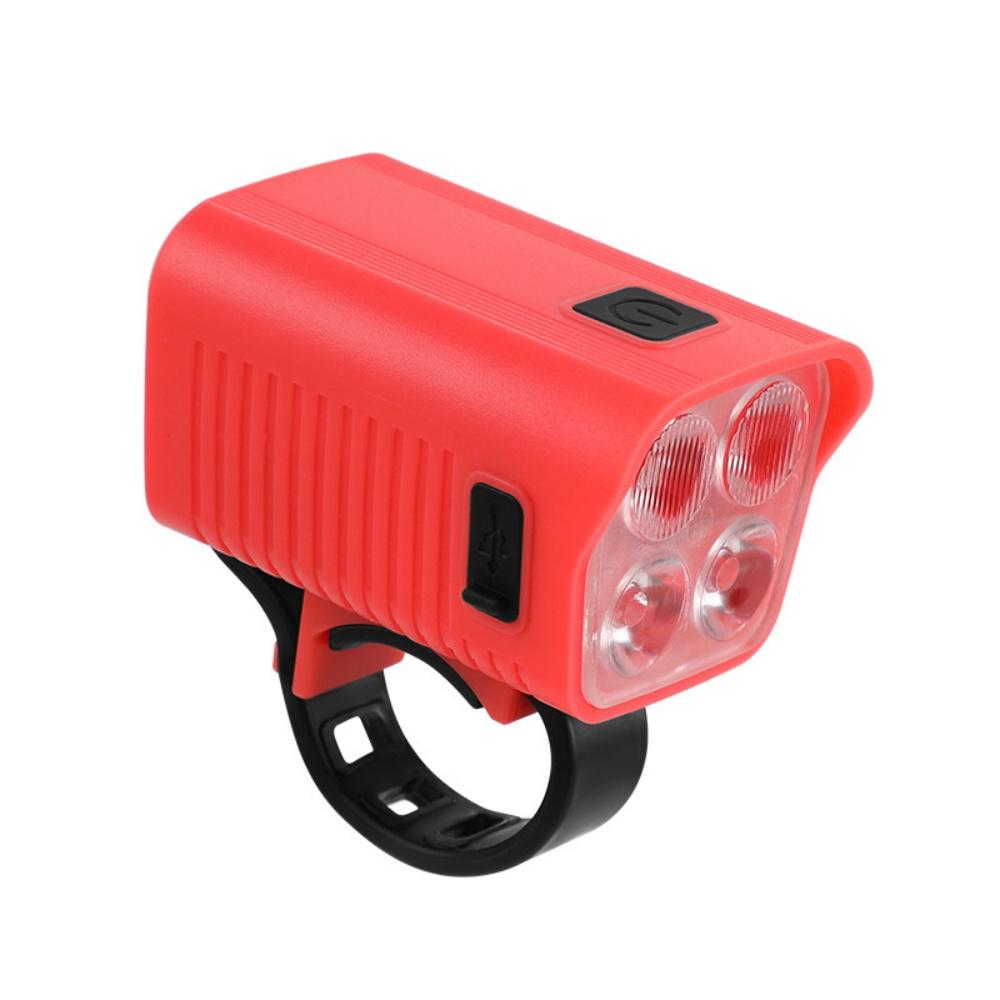 Front Lamp Usb Rechargeable Mtb Flashlight Horn Light Multiple Modes Usb Rechargeable Headlight For Night Riding Mountain Bike