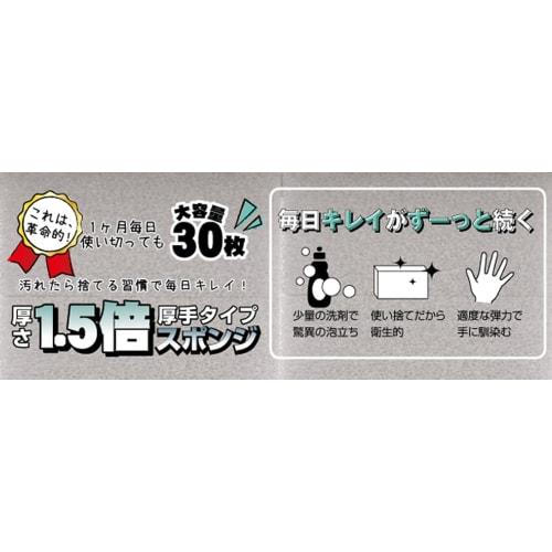 TRADE ONE Daily Replacement Kitchen Sponges, Disposable, 30 Sheets, Dishwashing and Sink Use, Gray, 30828