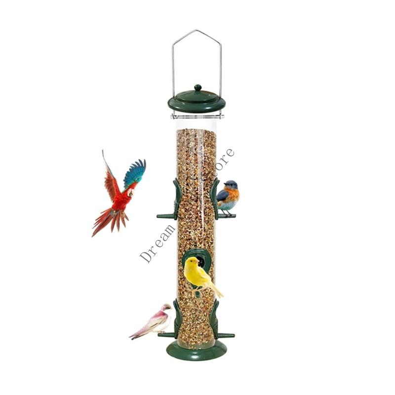 Q1FD Wind and Weather Resistant Metal Bird feeders 6 Port Stable Hanging System Durable Proof Easy Fill and cleans Operations