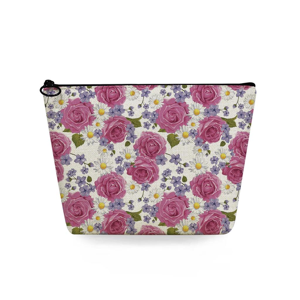 Women Flower Print Cosmetic Bag Toiletries Organize Travel Storage Case 6747