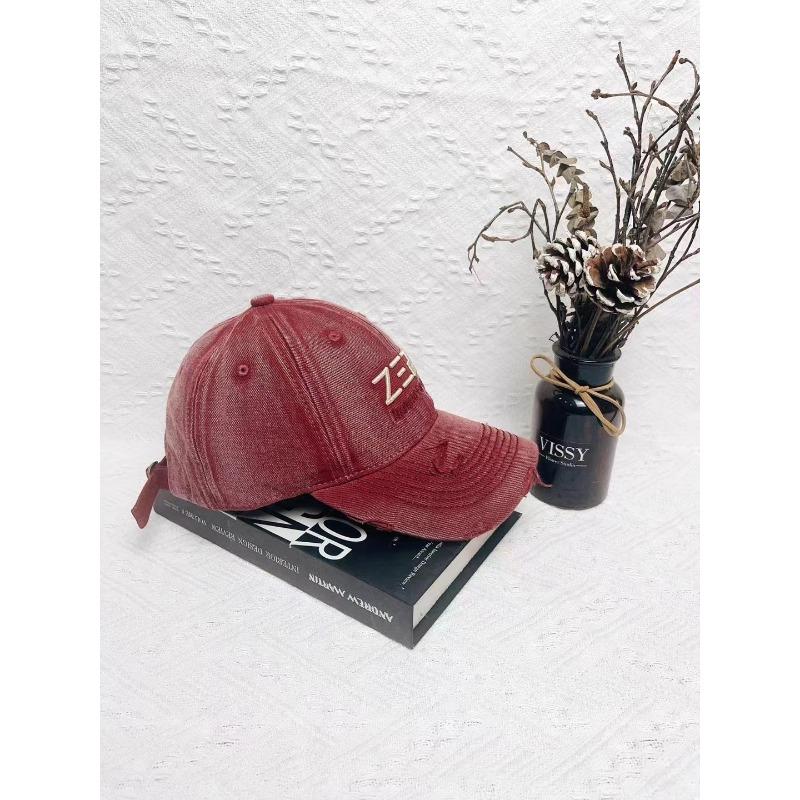 Ripped Old Hard Top Baseball Hat Trendy Personality Deepening Hat Top Retro Curved Brim Baseball Cap Casual and Versatile Trendy