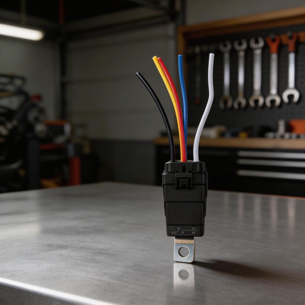 For Cars For Trucks 5-pin Relay Switch 12V Relay Harness For Car Wiring Black Waterproof Car Relay Harness Relay