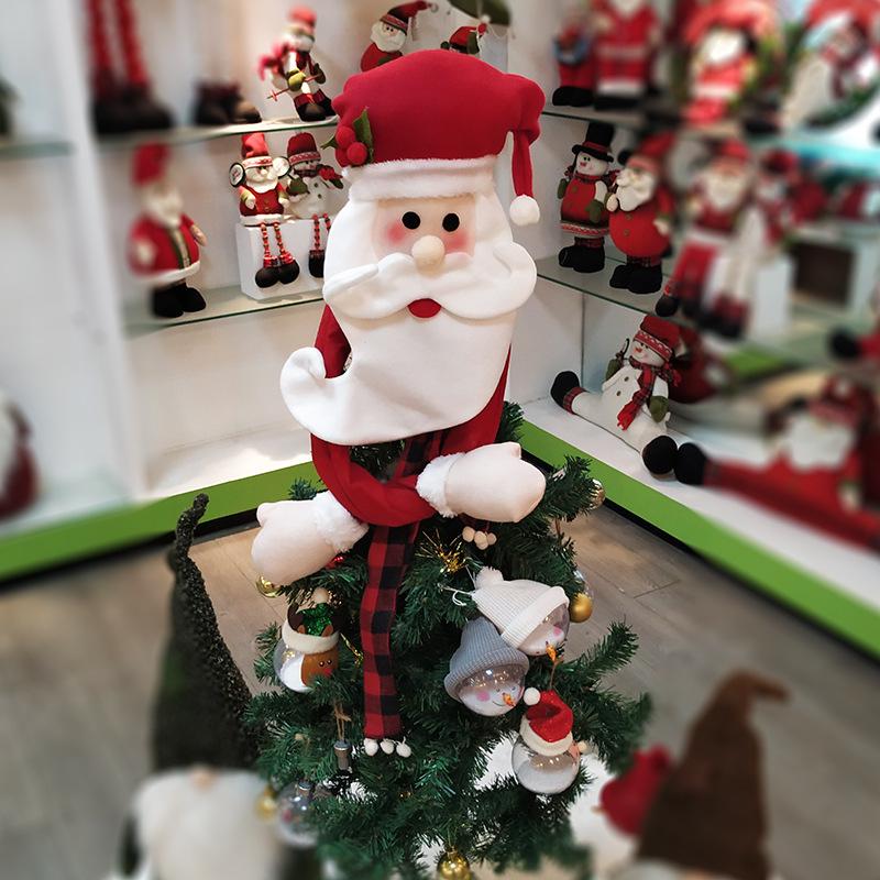 Christmas Tree Ornaments & Topper: Santa Claus Hat & Star Decoration