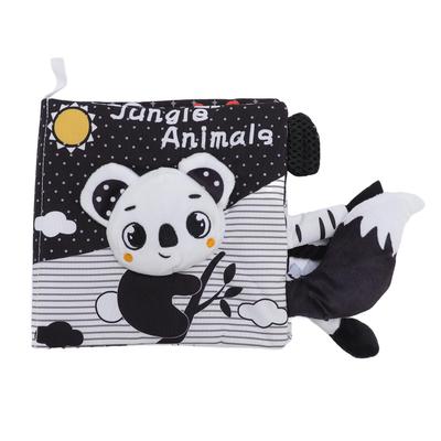 Baby Cloth Book Soft Bite Proof Exquisite Pattern Early Education Crinkle Cloth Book for Toddlers