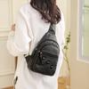 Women's New Korean Version of Soft Leather Backpack Simple Casual and Versatile Chest Bag One-shoulder Crossbody Bag