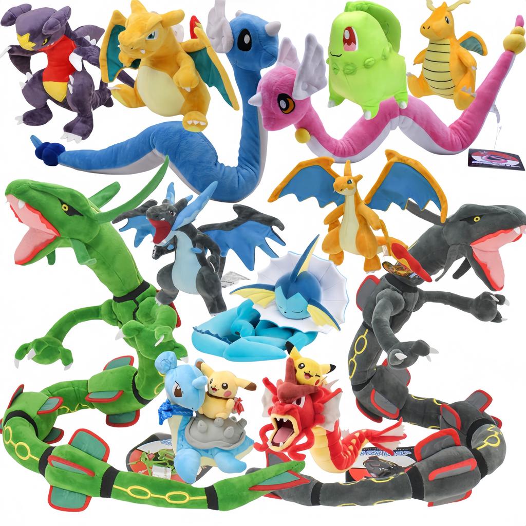 Shiny Rayquaza Charizard Xy Stuffed Dragonair Vaporeon Stuffed Doll Pikachu Peluche Riding Gyarados Lapras Plush Doll