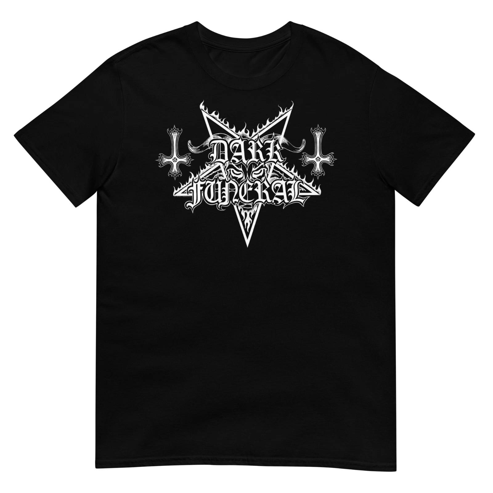 DARK FUNERAL  Logo  (White) (One Sided) T-SHIRT 2XL