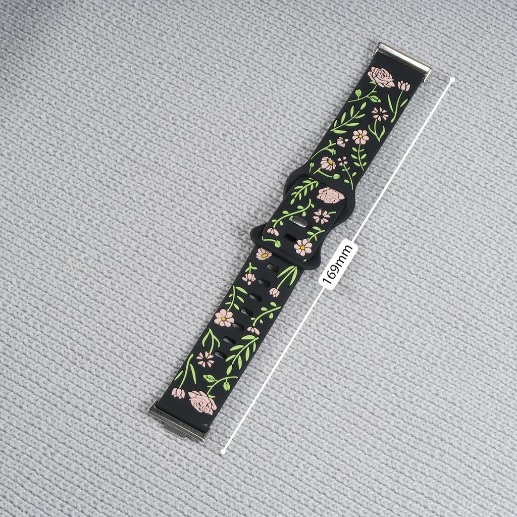 Floral Engraved Strap For Huawei Watch Fit 4Pro 4 Fit 3 Silicone Sport Smartwatch for Huawei Watch Fit 2 1 Bracelet Watchband