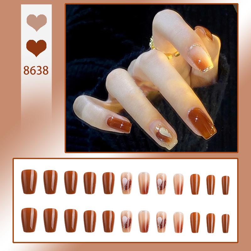 French Pearl Press-On Nails: European & American Style Blush Ballet Nail Art Tips