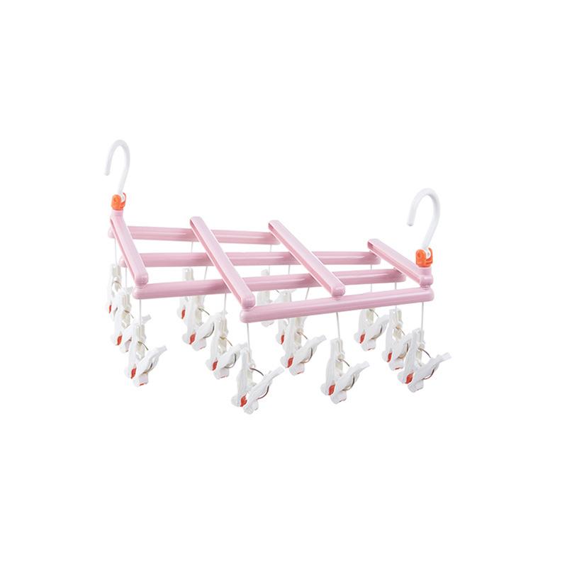 Plastic Sock Drying Rack Multi-Purpose Laundry Clamp Clothesline Holder Home Organization Bedroom Storage Rack for Socks