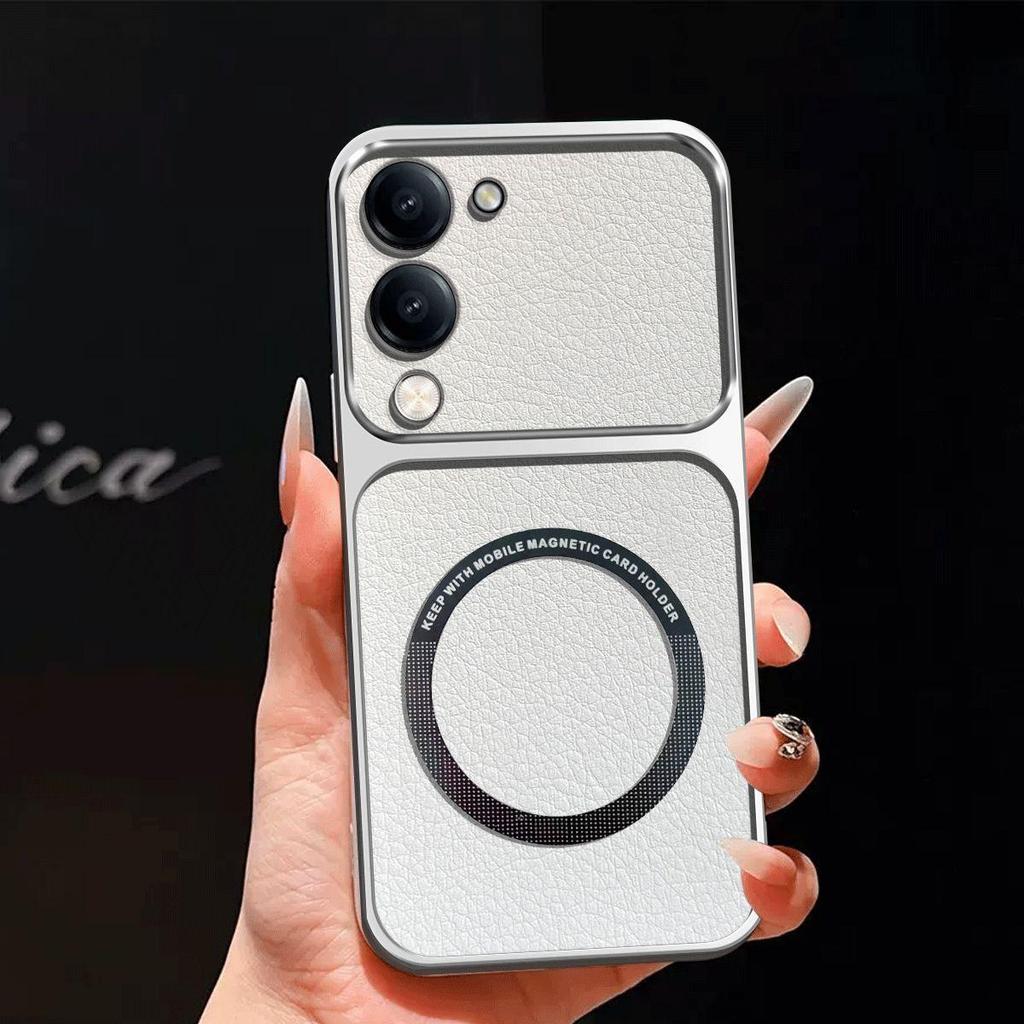 Upgraded Big Lens Protection Case for Vivo Y29t 5G,Y29s 5G,Y04,Y04s Luxury Leather Casing with Magnetic Ring