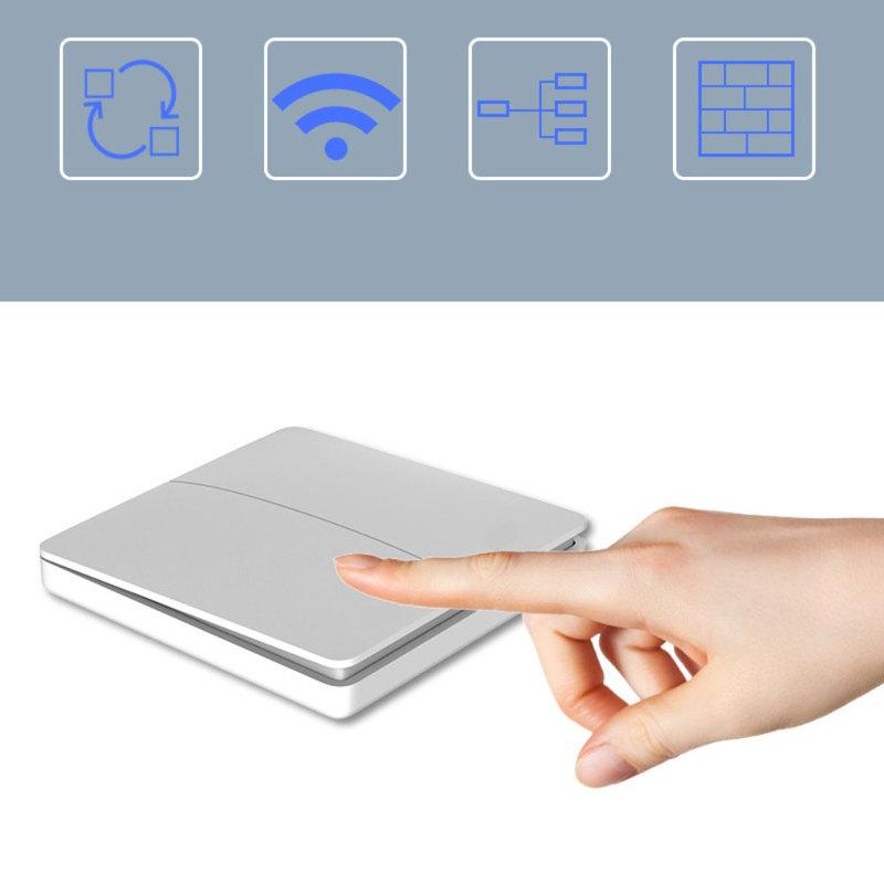 Беспроводной самопитающийся выключатель света и комплект приемника с двойными входами/выходами для настенных светильников и бытовой техники