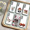 Big-eyed Goofy CAT Mouse Phone Case For Samsung Galaxy A73,21,22,32,71,53,52,51,80,5G Soft Black Cover