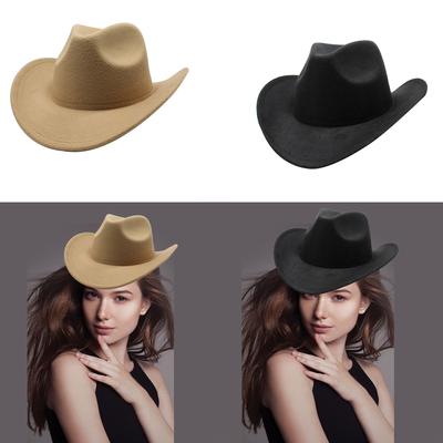 Cowboyhut Breite Krem Ritterhut für Disco House Cocktailpartys Urlaub Schlichter Stil für Komiker Schauspieler