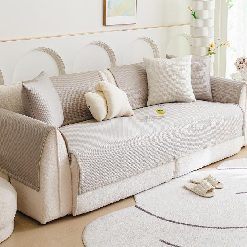 New High-Grade Cool Doudou Ice Silk Sofa Cushion Summer Mat Seat Cushion Non-Slip Sofa Cover
