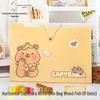 A4 Accordion Folder: Capybara Student Large-Capacity Test Paper and Data Storage Organizer