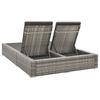 Double Sun Lounger Grey Poly Rattan