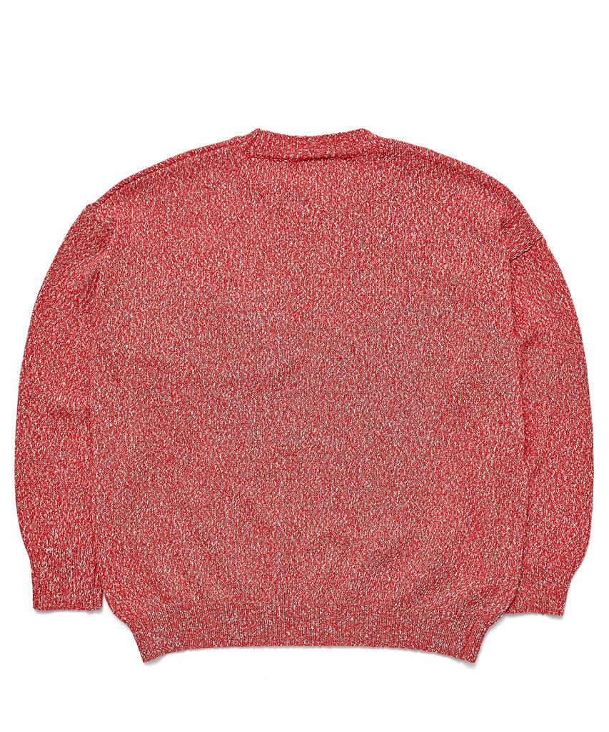 VERSE ONE Slub Knit Sweater Red