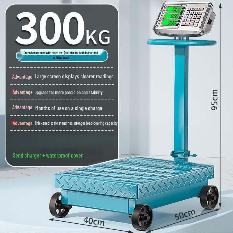 Kaifuli 300 кг Промышленные складные платформенные весы с колесами (Китайская версия)