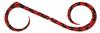 Bin Bin Switch T+ Tie, Dual Curly, Striped Red