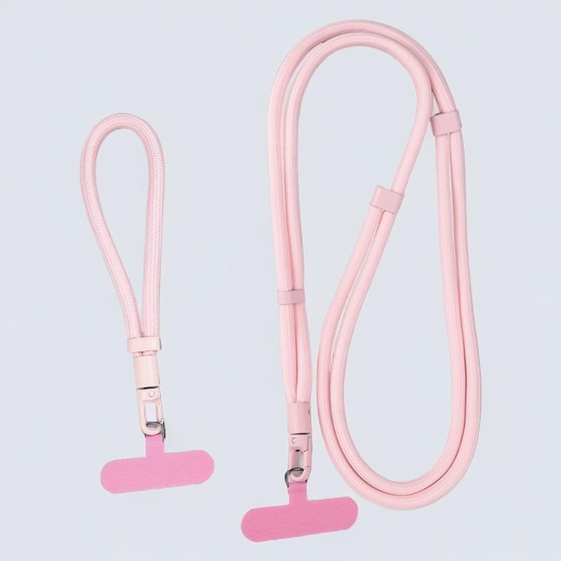 Universal Mobile Phone Long & Short Lanyard Phone Charm Adjustable Neck & Wrist Self-lock Anti-lost Strap for All Mobile Phones
