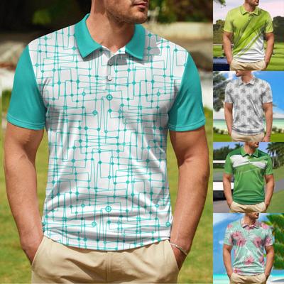 Summer Men's  Performance Micro Elastic Short Sleeve Golf Short Sleeve Top