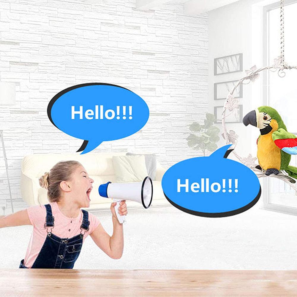 Talking Parrot Repeats What You Say Electric Plush Animal Toy Parrot Talking Bird Birthday Gift for Kid