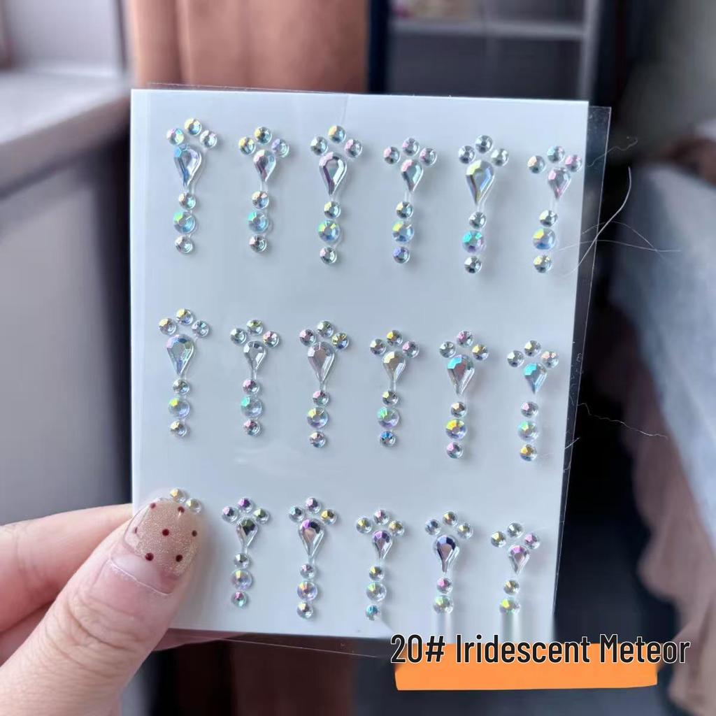 Kids' Vintage Rhinestone Face and Forehead Stickers