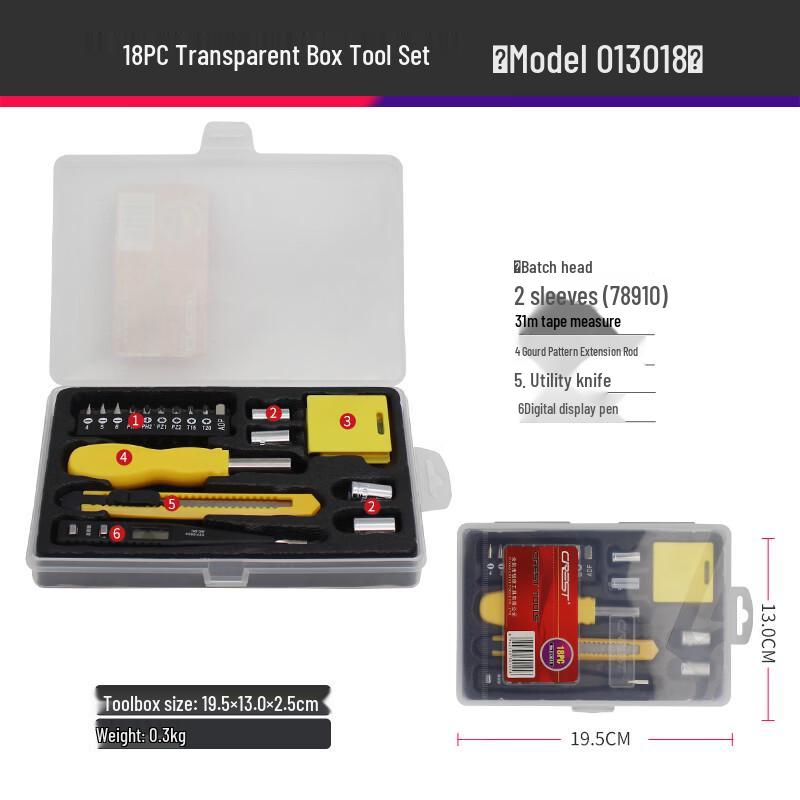 Crest 18-Piece Outdoor Multi-function Tool Set