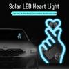Solar-Powered Wireless Heart-Shaped LED Triangle Light for Car Interior Decoration