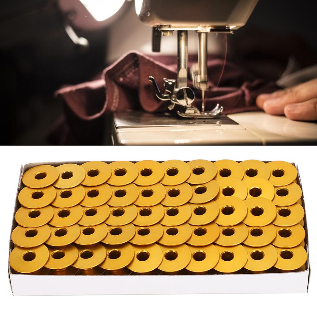 100 Stück Nähmaschinenspulen Aluminium Nähmaschinen ErsatzteilGelb