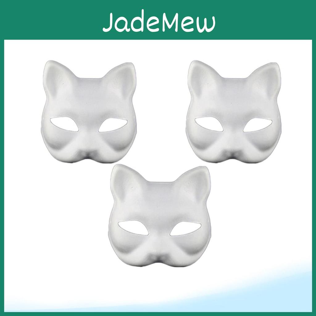 Pulp Embryo Cat Mask White White Roleplaying Anime Party Semi Costume Diy Mask