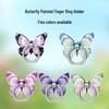 All-Metal Butterfly Ring Holder: Strong Adhesive Universal Phone Stand