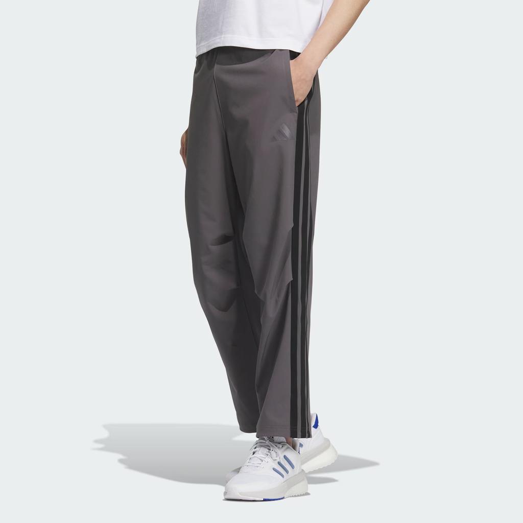 Adidas Casual Straight Leg Simple Striped Knitted Sports Pants Men Pants Rock-Grey Black KC3907