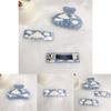 Womens Unique Geometric Hair Claw Clip Set In Sky Blue Cloud Design For Spring 2022