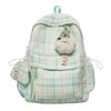 Schoolbag New Schoolbag Women's Summer Plaid Retro Literary Ins Style Niche Design Versatile Simple Large Capacity Backpack