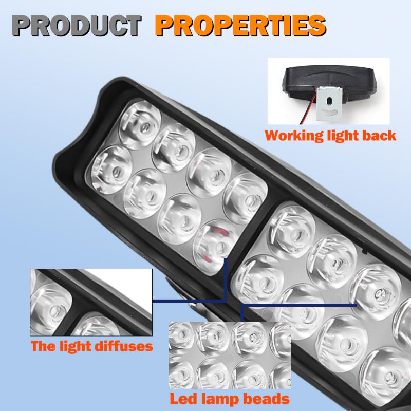 8/12/16 LED Car Work Light High Bright Spotlight Universal Offroad Motorcycles Auto Truck Driving Fog Headlights DRL Lamp 12V