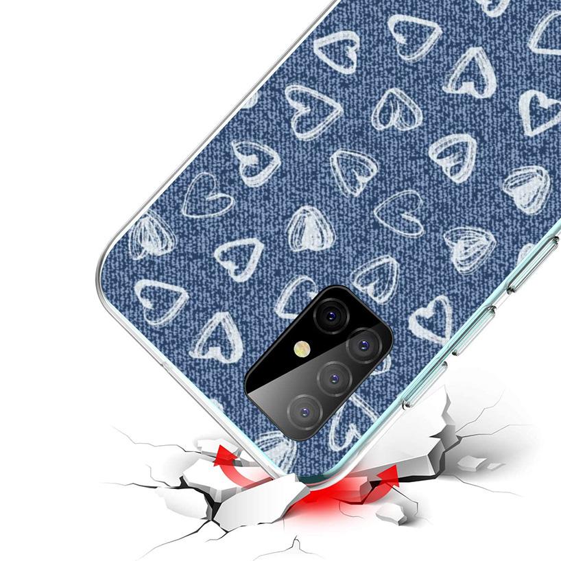 Jeans Cowboy Denim Printed Phnoe Case for Samsung Galaxy A17 A37 A57 A16 A26 A36 A56 A15 A14 A13 A55 A54 A53 A35 A34 A33 A25 A24