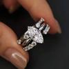 Marquise Schliff Alle Moissanit Stapelbarer Ring S925 Silber Für Damen Diamant Braut Hochzeitsring Feiner Schmuck