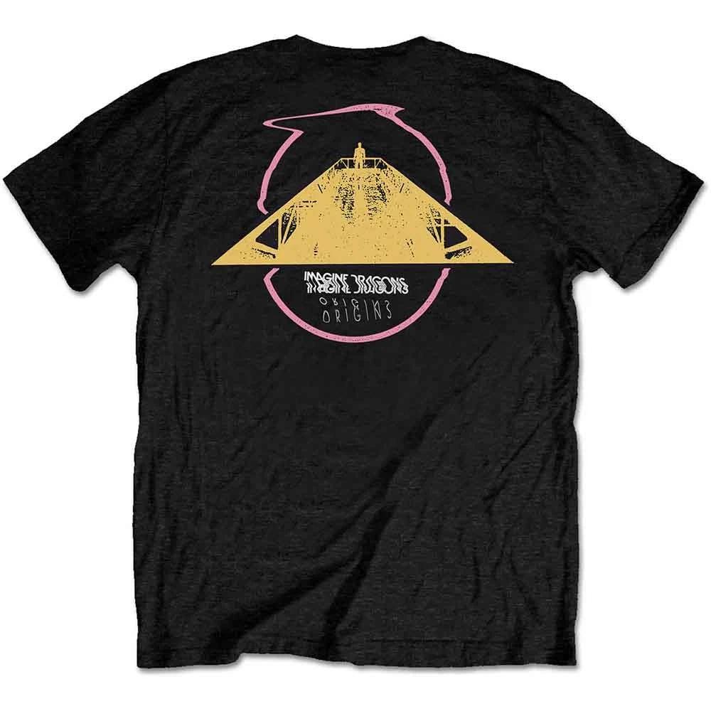 Imagine Dragons T Shirt Original Circle Band Logo new Official Mens Black XL