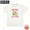 Red Not Silly Peppers Band 1983 Funny Music Meme Unisex Vintage Unisex T Shirt Cute Cartoon Cotton Printed Punk Funk Style T Shirts