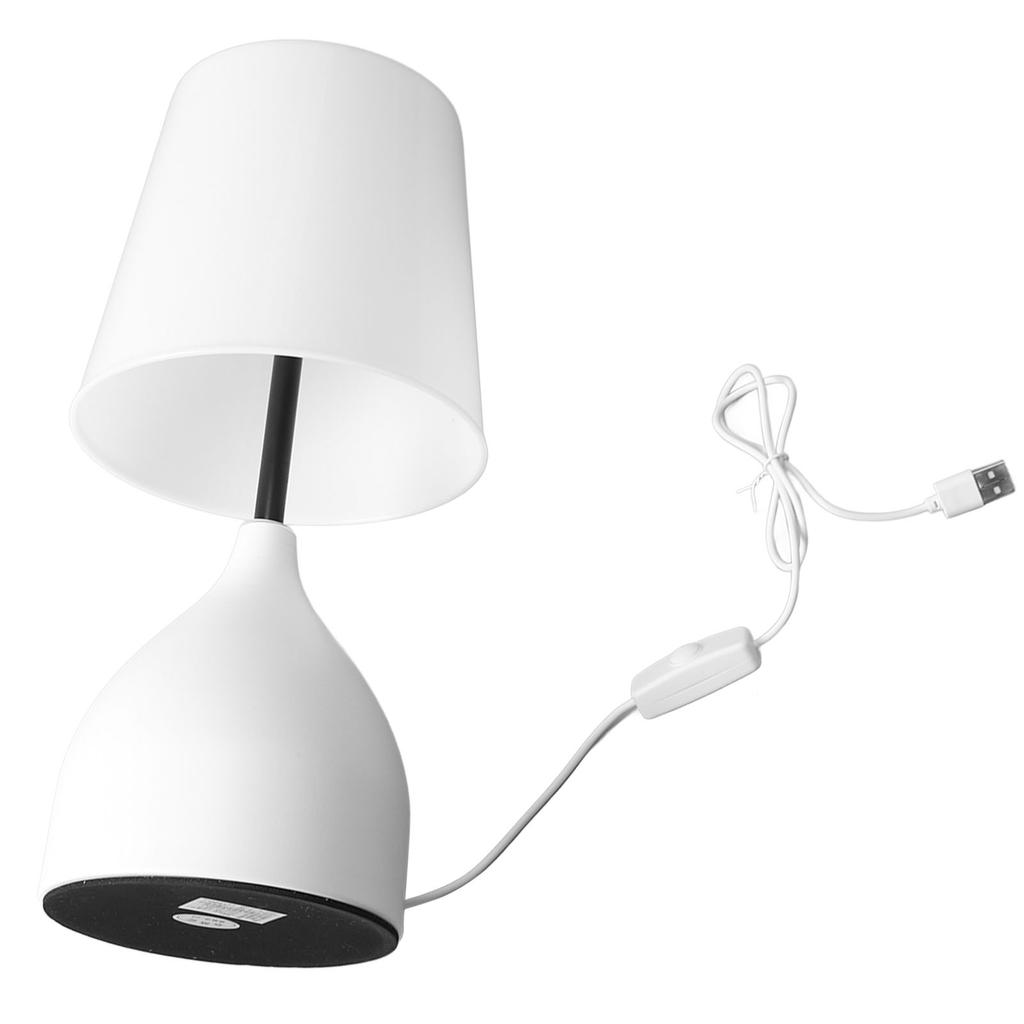 Bedside Table Lamp 5V Dimmer Touch Switch White Nightstand Lamp for Kids Room Living Room Bedroom