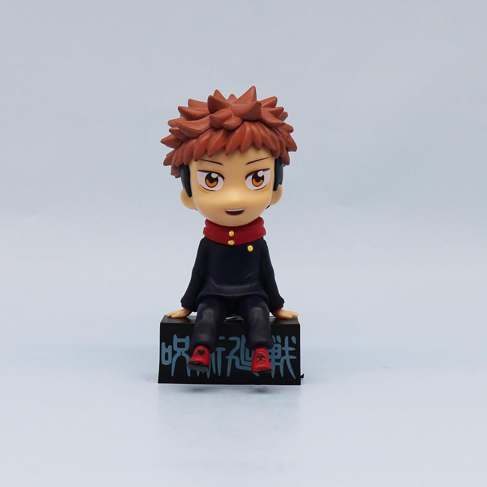

Jujutsu Kaisen Cartoon Anime Doll Sitting Posture Gojo Satoru Itadori Yūji Statue Toy Pvc Collection Desktop Decoration Model (As shown-17693)-