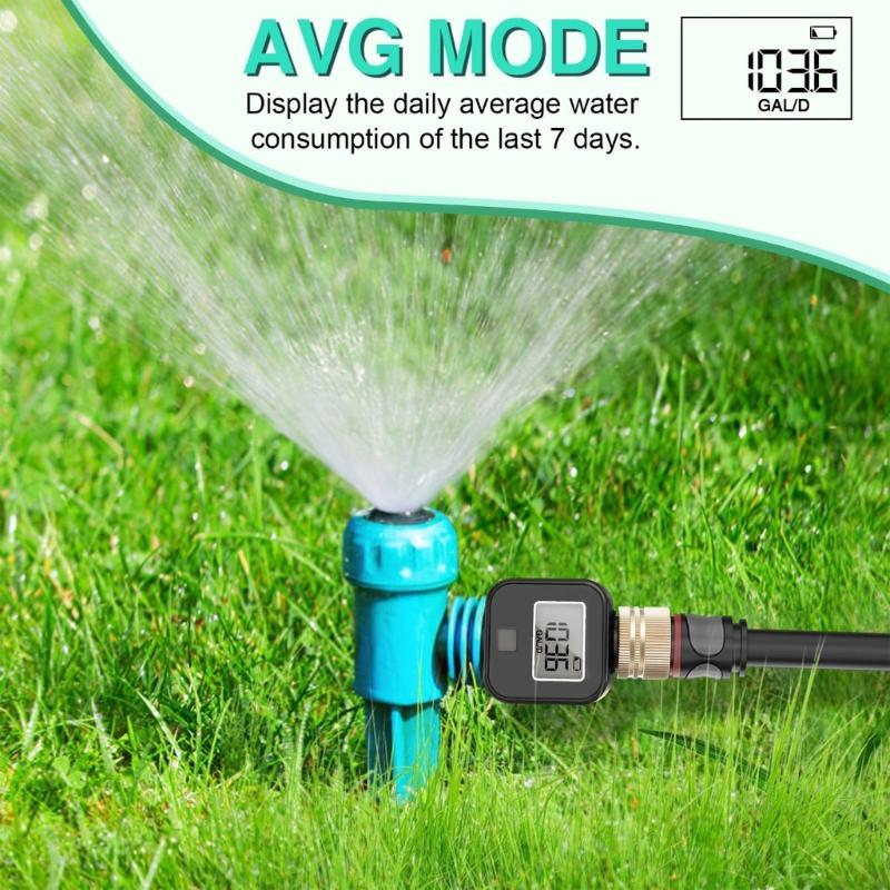 LCD Digital Flows Sensors Accurate Measurement Device Programmable Electronic Water Flows Meter ABS for Water Monitoring