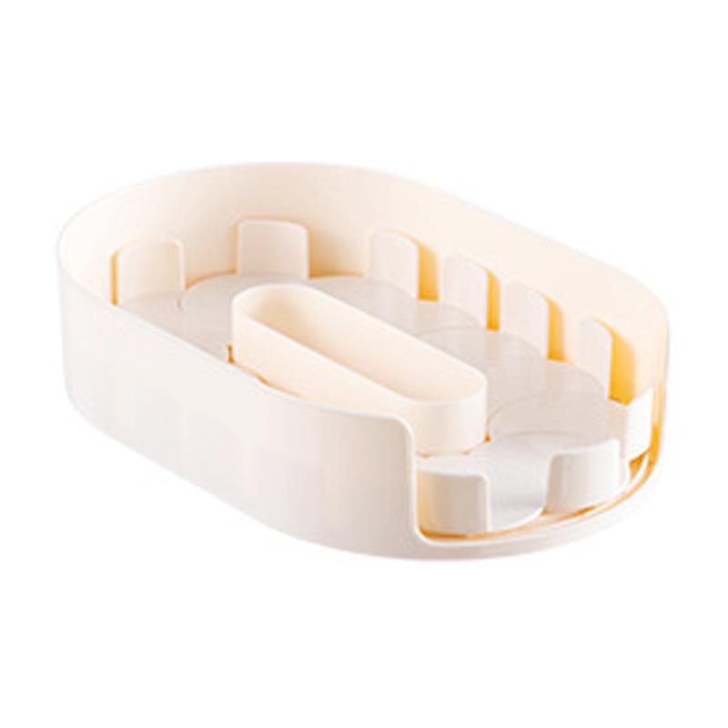 360° Rotating Tray Kitchen Spice Rack Fridge Organizer Multifunctional Turntable Storage Tray Convenient Cosmetic Storage Box B