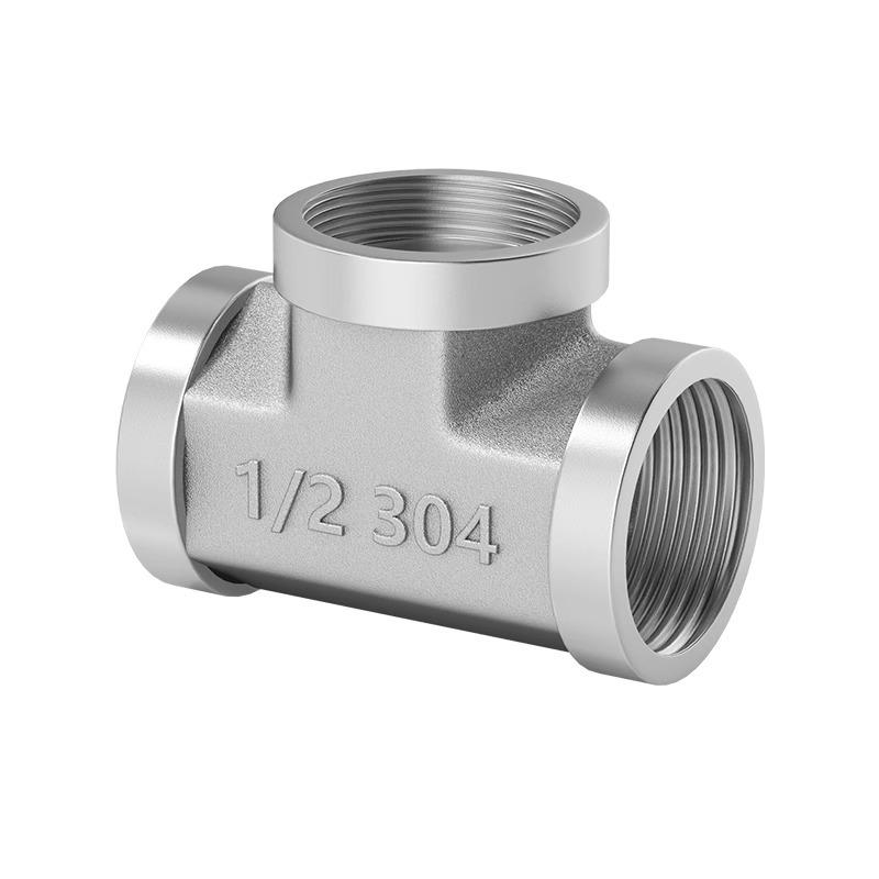 304 Stainless Steel Tee Elbow Water Pipe Fittings with Male/Female Threads