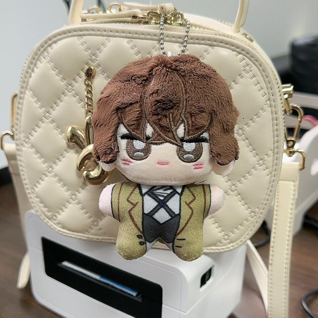 Anime Bungou Stray Dogs Plush Keychain 10CM Dazai Osamu Nakahara Chuuya Soft Stuffed Toys Birthday Perfect Gift